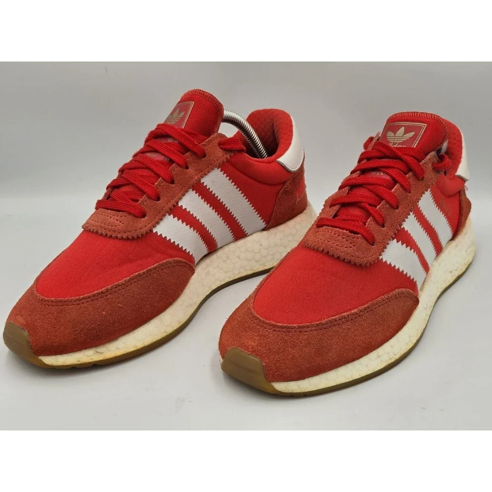 Adidas Mens Iniki Runner Shoes Red White Gum Size 8 BB2091 Casual Preppy